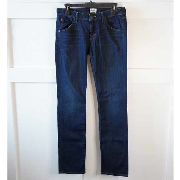 HUDSON, Carly Flap Straight Leg Dark Wash Denim Jeans Size 28 NW429DAP - Picture 2 of 9